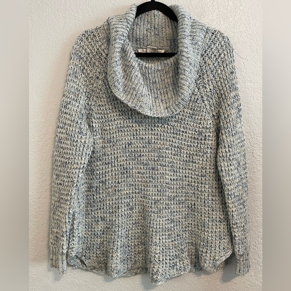 American Rag Wool Blend Long Sleeve Cowl Neck Chunky Waffle Knit Sweater Small - Picture 6 of 10